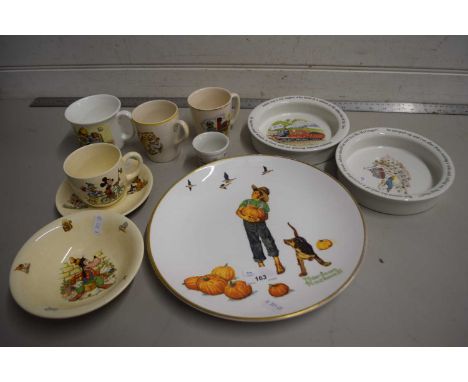 Mixed Lot: Assorted ceramics to include Wedgwood Peter Rabbit and Thomas the Tank Engine bowls, a Beswick Walt Disney bowl an