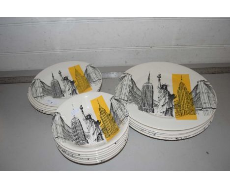 Quantity of Poole American Skyline dinner wares