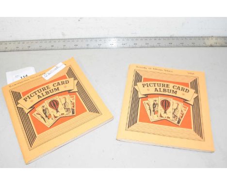 Two vintage picture postcard albums