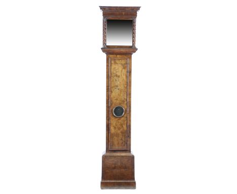 A walnut longcase clock case, late 17th / early 18th century, 211.9cm high,