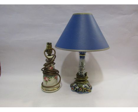 Two ceramic lamps, one a/f, with maker's mark to underside