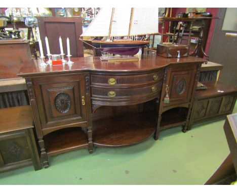 An Edwards &amp; Roberts, 148-160 Wardour St., London, Victorian mahogany break-front sideboard, the two reeded bow front cen