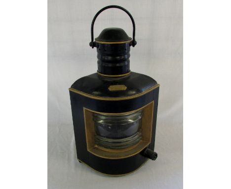 Large J H Peters & Bey Hamburg ships lamp H 61 cm approx