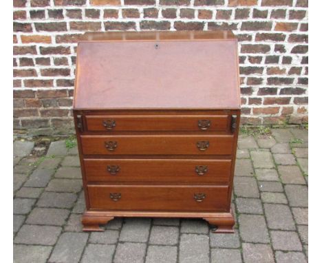 Georgian style bureau ogee bracket feet