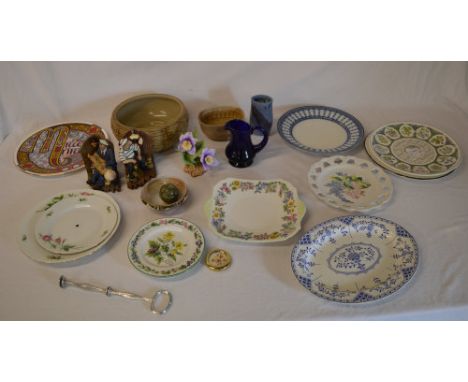 Ceramics including Royal Worcester side plates, Shelley, Wedgwood plates etc