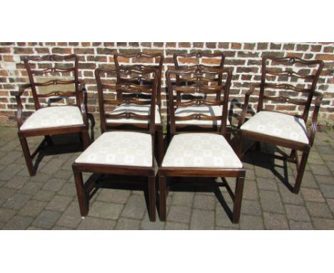 6 reproduction Chippendale style chairs inc 2 carvers