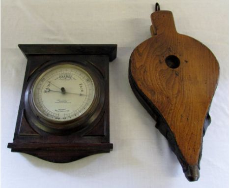 Barometer & a pair of bellows