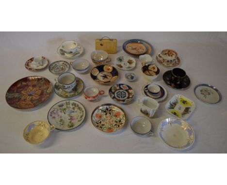 Ceramic / porcelain plates, cups and saucers, some Oriental