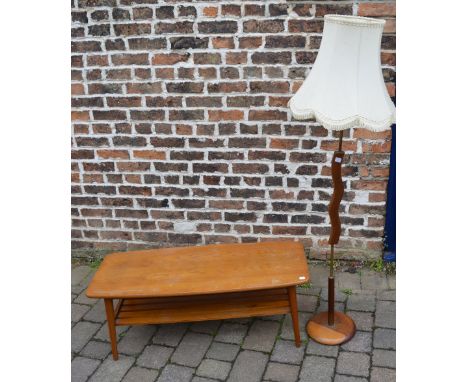 Retro coffee table and standard lamp