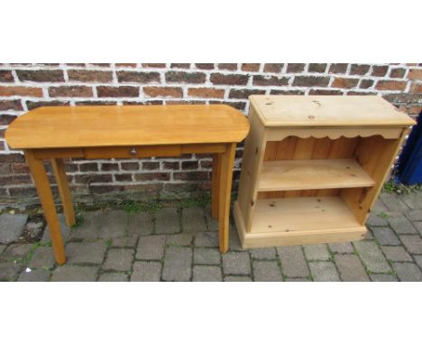 Console table & pine book case