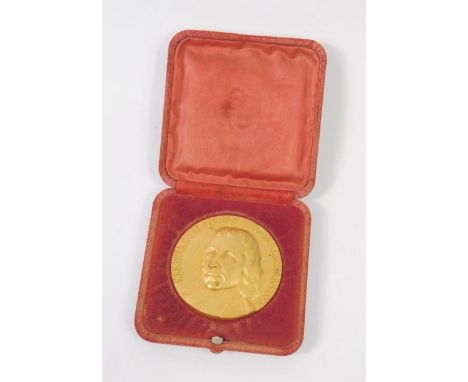 A De La Salle gilt metal medal, awarded by The Institute of The Brothers of The Christian Schools to Mrs Hazel Heaton Armstro