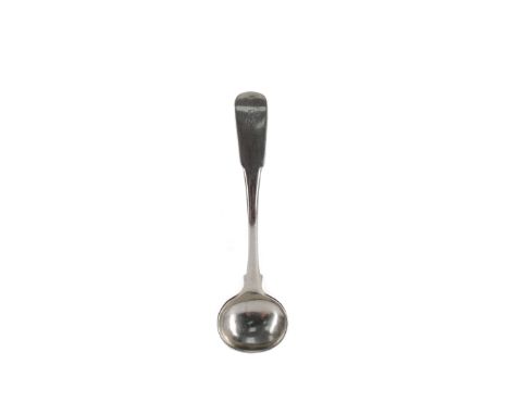 EARLY 19TH CENTURY SCOTTISH PROVINCIAL SILVER CRUET SPOON, maker Andrew Davidson, Arbroath circa 1835-40, fiddle pattern, wit