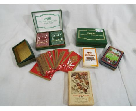Vintage playing cards to include Piatnik (Austria) and two unused sets of Lyons coffee cards
