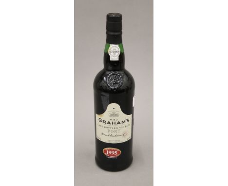 A 75 cl bottle of Graham's 1995 late-bottled vintage port.