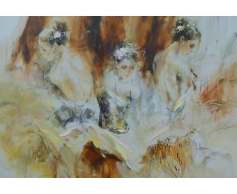 ANNA RAZUMOVSKAYA (born 1969) Canadian, 'Pasado, Pesente, Futuro II' limited edition no. 109/195, hand-embellished print on c
