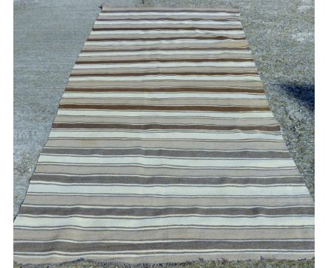 A vintage Afghan tribal kelim Taimani rug. 430 x 156 cm.