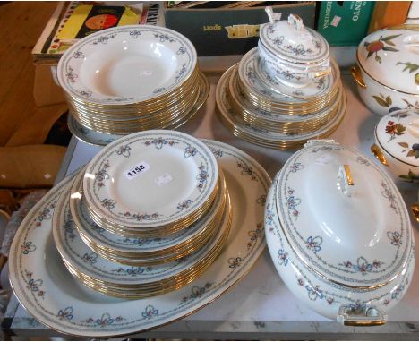 An early 20th Century Copeland late Spode part dinner service including soup plates, vegetable tureen, sauce tureen, stand an