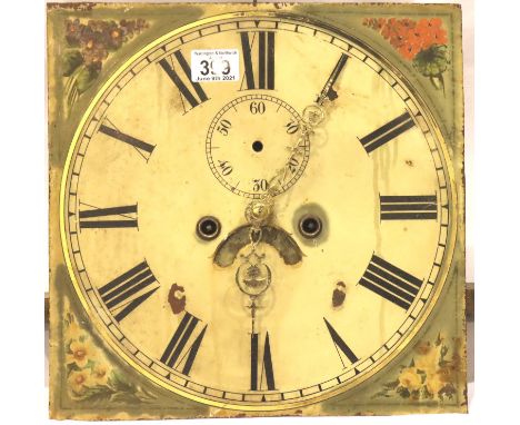 Eight day longcase clock movement and face with date dial. Not available for in-house P&amp;P, contact Paul O'Hea at Mailboxe