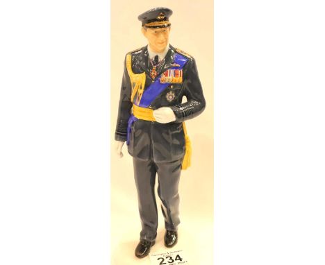 Royal Doulton boxed figurine Prince Charles 70th birthday limited edition. P&amp;P Group 2 (£18+VAT for the first lot and £3+