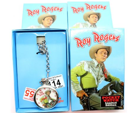 Four Roy Rogers limited edition pocket watches 2000. P&amp;P Group 2 (£18+VAT for the first lot and £3+VAT for subsequent lot