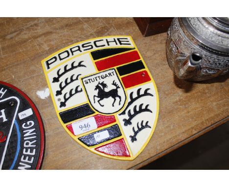 A cast iron sign for Porsche (191)