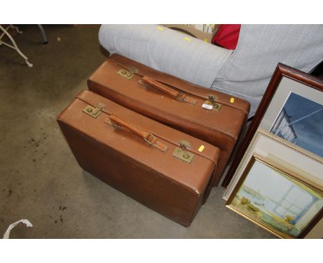 Two vintage suitcases