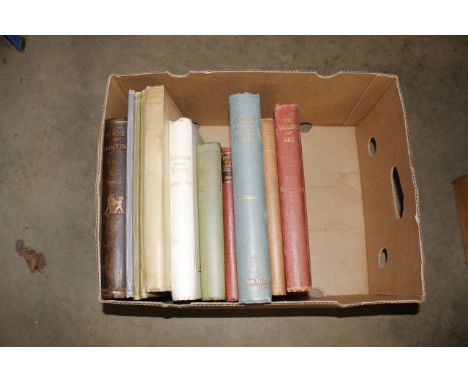 A box of vintage Art books to include 'Burnet on Painting', 'Colour in the Home' by Duveen etc.