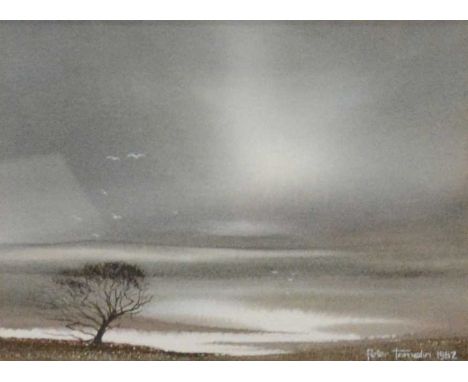 Peter Tomalin, Vivians Covert Hardwick, Mist at Dawn (Exmoor),two watercolours, signed and dated 1982,17x23cm;George III seal