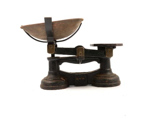 Three early 20th century railway scales, each with applied brass plaque stating: H. Pooley &amp; Son LMSR 9239; H Pooley &amp
