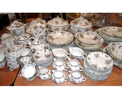An extensive Royal Doulton tea &amp; dinner service in the Old Leeds Spray pattern