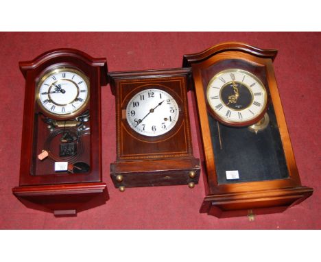 Six various mantel and wall clocks, to include Art Deco examples