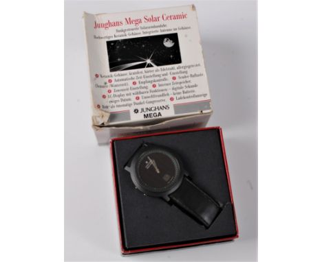 A gentleman's Junghan's Mega Solar Ceramic wristwatch, cased