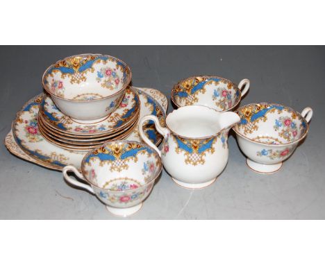 A Shelley part tea service in the Sheraton pattern, No.2272