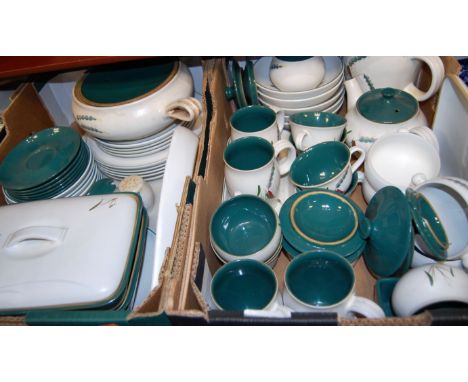An extensive Denby stoneware Green Wheat pattern tea and dinner service