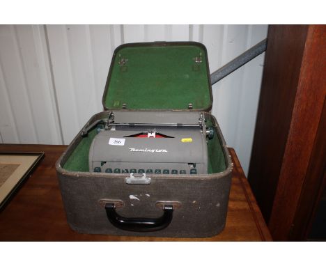 A Remmington portable typewriter in fitted case