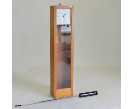 A 1960's Gent of Leicester, vintage electric wall clock, no.14318, 129cm tall