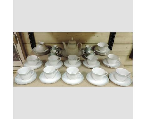A Royal Doulton Berkshire pattern part tea service, together with Wedgwood coffee cans 
