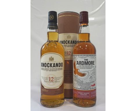 TWO SINGLE MALTSA pair of lesser known single malts.  THE ARDMORE PORT WOOD FINISH Single Malt Scotch Whisky.  70cl.  46% abv