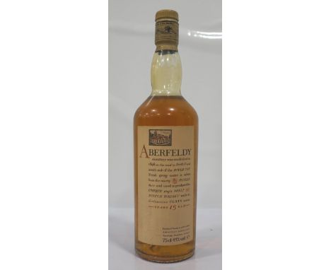 ABERFELDY 15YOA rare official bottling from the 1980's of Aberfeldy 15 Year Old Single Malt Scotch Whisky.  75cl.  43% abv.  