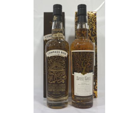 PAIR OF BLENDED MALT SCOTCH WHISKIESCompass box always tries to be at the edge of what is permitted in the Scotch Whisky worl
