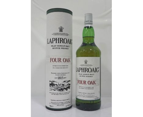 LAPHROAIG FOUR OAKAnother bottle of the Laphroaig Four Oak Single Malt Scotch Whisky.  1 Litre.  40% abv.  Matured in 4 diffe