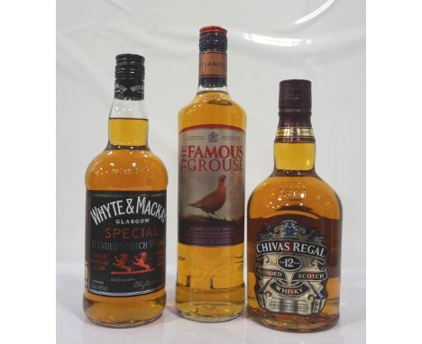 TRIO OF BLENDED SCOTCH WHISKIESA selection of three bottles of Blended Scotch Whiskies from three of the biggest brands curre