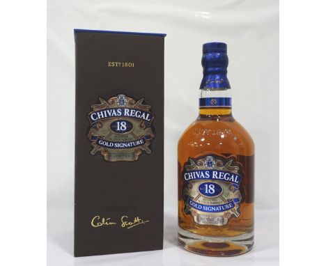 CHIVAS REGAL 18YO GOLD SIGNATUREA premium whisky from Chivas Brothers, Chivas Regal 18 Year Old Gold Signature Blended Scotch