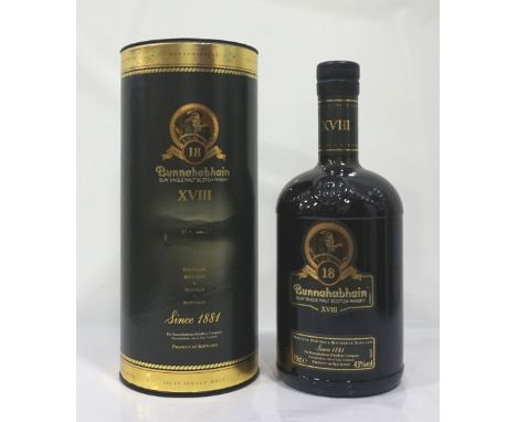 BUNNAHABHAIN 18YOA bottle of the excellent Bunnahabhain 18 Year Old Single Malt Scotch Whisky.  70cl.  43% abv.  Best drunk o
