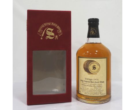 DALLAS DHU 1974 SIGNATORYA rare bottle of single malt from silent distillery Dallas Dhu in Forres which now operates as a mus