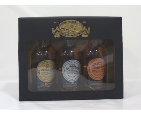 SPRINGBANK DISTILLERY SELECTIONA boxed set of three Single Malts produced at the Springbank Distillery.  Comprising: one SPRI