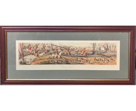 After H. Alken Set of three coloured prints; Meeting at Cover, Full Cry, Breaking Cover, pub. Thomas McLean, 26 Haymarket 182