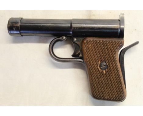 D.R.G.M tell II D.R.P .177 break barrel with lock air pistol 0.8lb/ft with wooden grips 