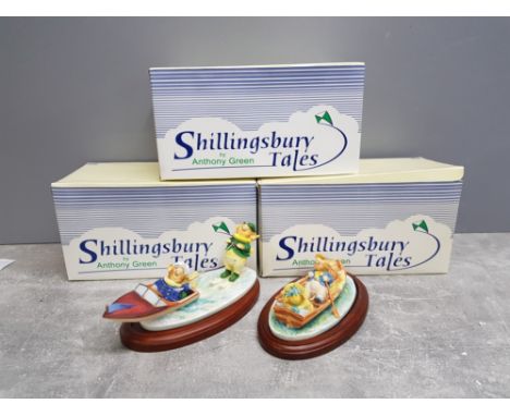 3 large pen delfin shillingsbury tales figures by Anthony Green all boxed