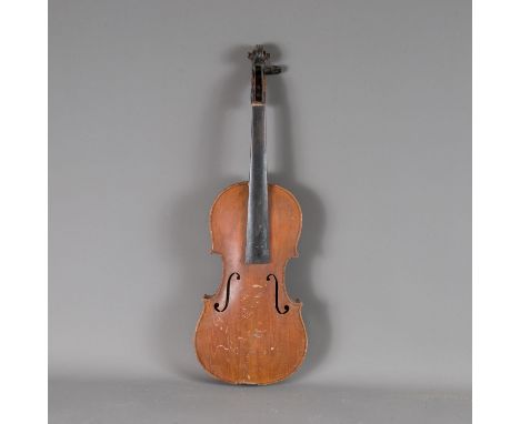 Leopold Slawinski (1921-1992), violine with bowed sound body, long neck with scroll, inside manufacture label, first half 20t
